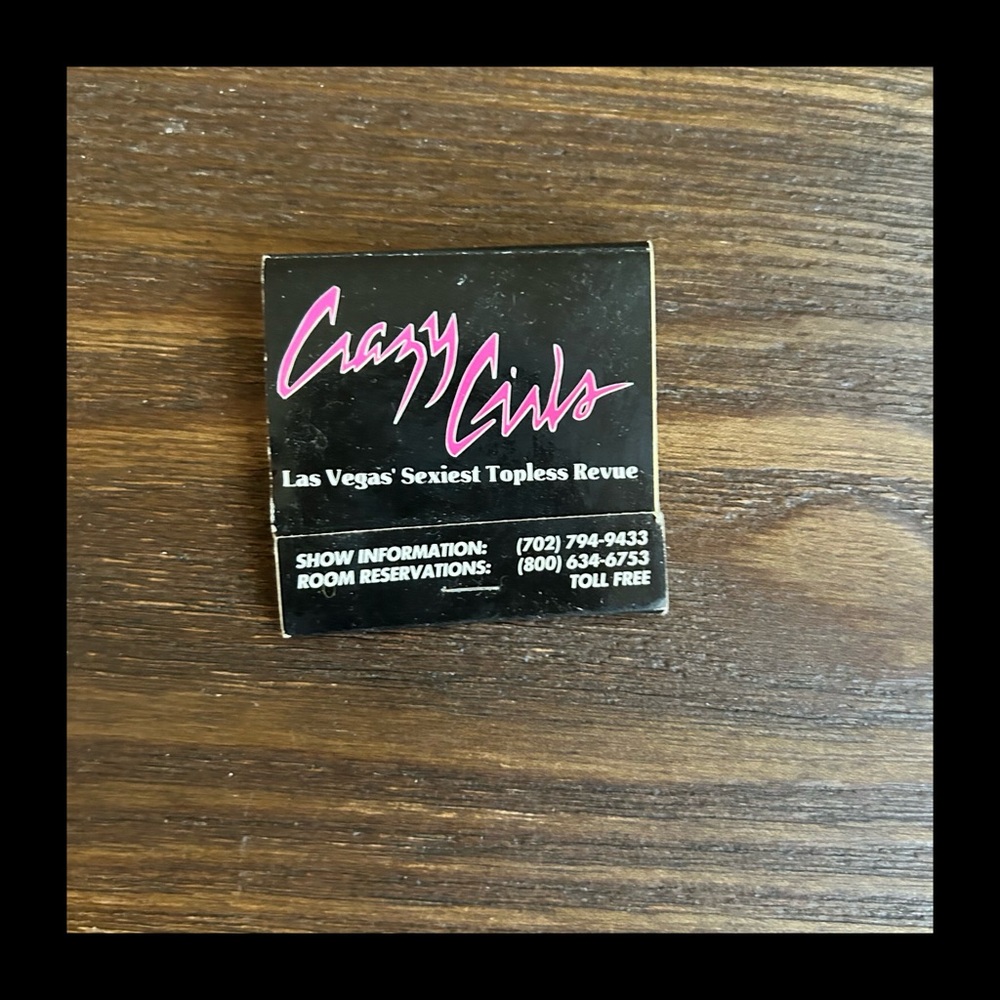 Riviera Las Vegas Crazy Girls Matchbook
